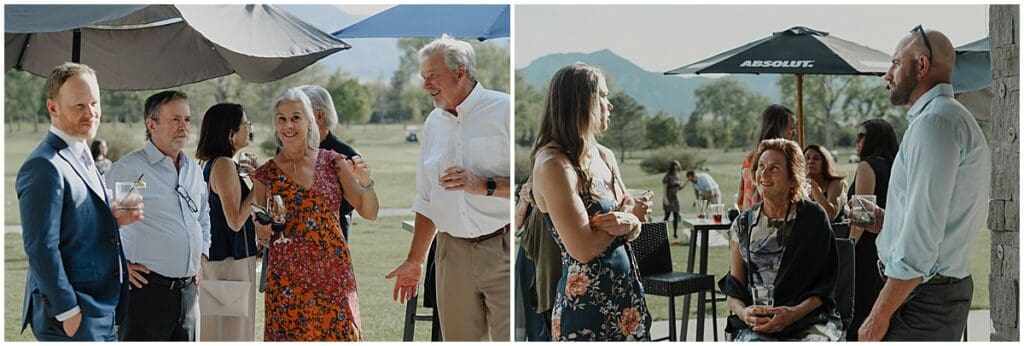 Guests enjoying themselves at Boudler wedding reception