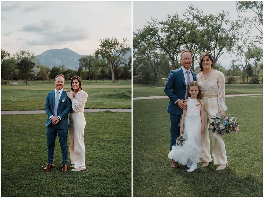 Bridal and groom portaits with their daughetr